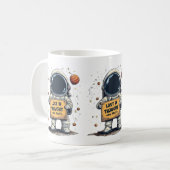 Mug Drôle perdu dans la pensée astronaute l'illustrati (Devant gauche)