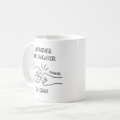 Mug Drôle Père Fille Fist Bump Dessin (Devant gauche)