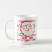 Mug Drôle Père Noël Custom Pickleball cadeau de Noël (Gauche)