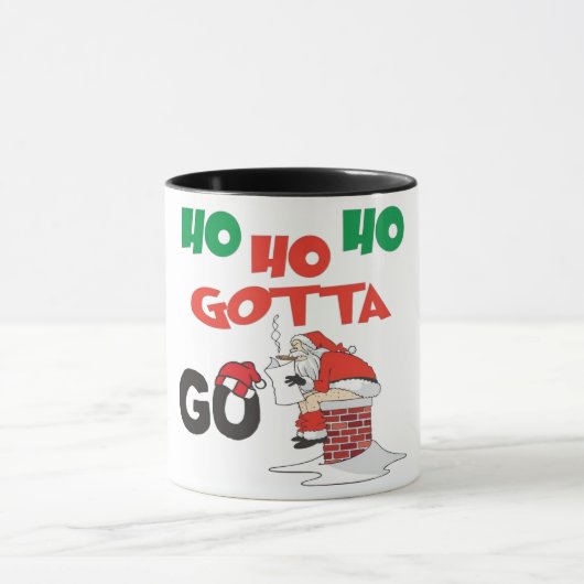 Mug Drôle Père Noël HO HO HO HO Gotta Go (Centre)