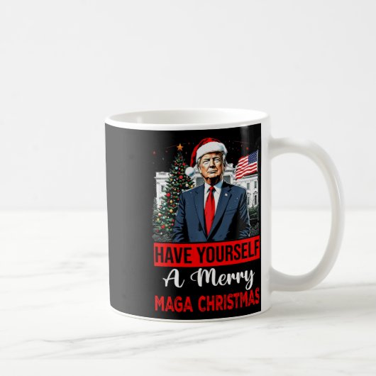 Mug Drôle Père Noël Trump S'Est Joyeux Noël (Droite)