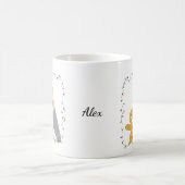 Mug Drôle Perruche Grise Normale de Noël Vacances  (Centre)