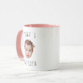 Mug Drôle personnalisé bébé photo visage (Devant gauche)