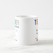 Mug Drôle personnalisé Meilleur cadeau enseignant (Centre)