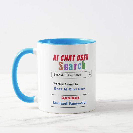Mug Drôle personnalisé Meilleur Conversation d'IA util (Gauche)