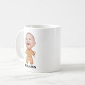 Mug Drôle personnalisé photo Gingerbread Noël bébé (Devant gauche)