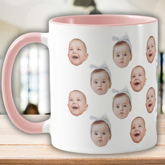 Mug Drôle personnalisé photo mignon visage bébé visage