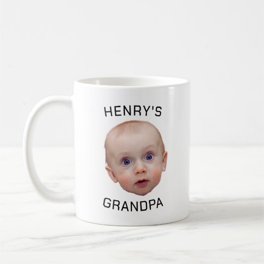 Mug Drôle personnalisé visage bébé (Gauche)