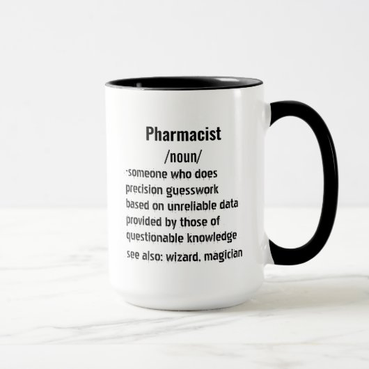 Mug drôle Pharmacien Définition cadeaux pour hommes fe (Droite)