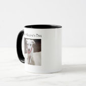 Mug Drôle photo de mignon chien Valentine's Day Black  (Devant gauche)