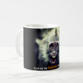 Mug Drôle photo de singe macaque (Devant gauche)
