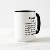 Mug drôle Physicist Définition cadeaux pour hommes fem (Devant droit)