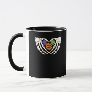 Mug Drôle Pickle Halloween Squelette Mains Coeur Pumpk