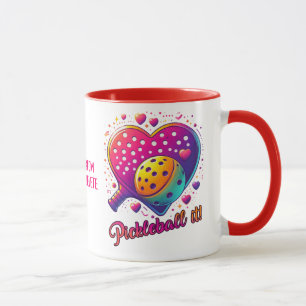 Mug Drôle Pickleball Vibrant Couleur Saint Valentin Ca