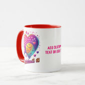 Mug Drôle Pickleball Vibrant Couleur Saint Valentin Ca (Devant gauche)