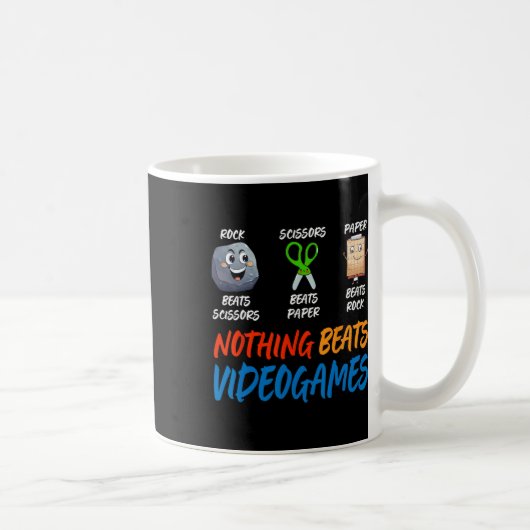 Mug Drôle Pierre Feuille Ciseaux Rien Ne Bat Les Jeux  (Droite)