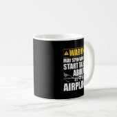 Mug Drôle Pilote Art Pour Hommes Femmes Pilote Aéronef (Devant droit)