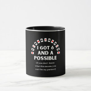 Mug Drôle Pique J'Ai Six Et Une Carte De Jeu Possible