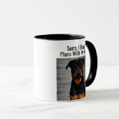 Mug Drôle Plans Rottweiler avec animal de chien (Devant droit)