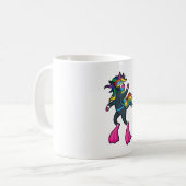 Mug Drôle Plongée Plongée Plongée Unicorn Fille Plonge (Devant gauche)