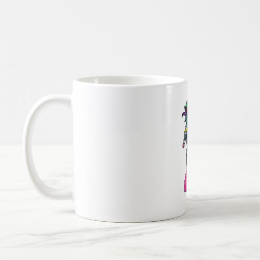 Mug Drôle Plongée Plongée Plongée Unicorn Fille Plonge (Gauche)