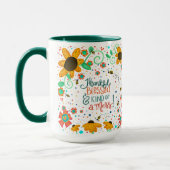 Mug Drôle Plutôt Floral Merci béni une citation de mes (Gauche)