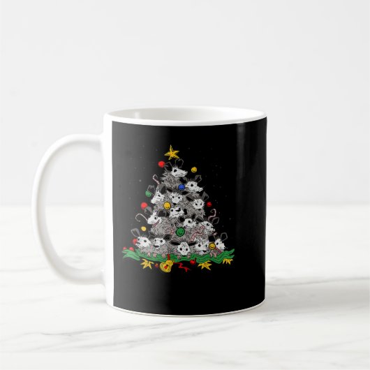 Mug Drôle Possum Arbre de Noël Ornament Décor Opossum (Gauche)
