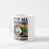 Mug Drôle Possum Citation - Tout d'abord je suis un Ca (Devant gauche)