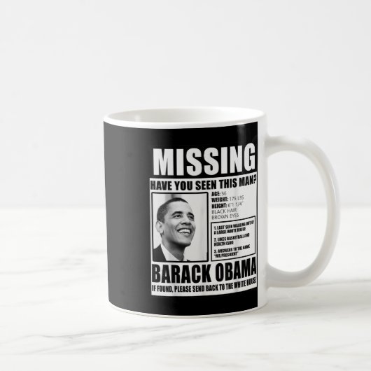 Mug Drôle Poster libéral de Barack Obama (Droite)