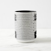 Mug Drôle Poster Recherché Mugshot Nom et texte person (Centre)