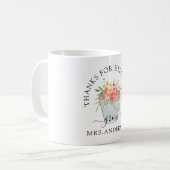 Mug Drôle pot plante "Merci pour m'aider à grandir" (Devant gauche)