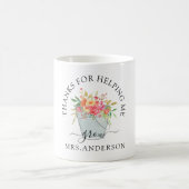 Mug Drôle pot plante "Merci pour m'aider à grandir" (Centre)