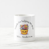 Mug Drôle pot plante "Merci pour m'aider à grandir" (Centre)