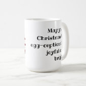 Mug Drôle Poulet De Noël Rouge Et Blancs (Devant droit)