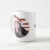 Mug Drôle Poulet De Noël Rouge Et Blancs (Devant gauche)