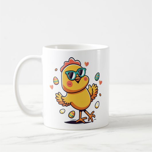 Mug Drôle poulet de Pâques (Gauche)
