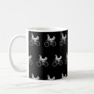 Mug Drôle Poulet équitation Vélo Cycliste mignon Amour