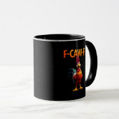 Mug Drôle Poulet F-Caw-F gothique Vinta (Devant droit)