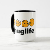 Mug drôle poulet nugget vie ajouter monogramme (Devant gauche)