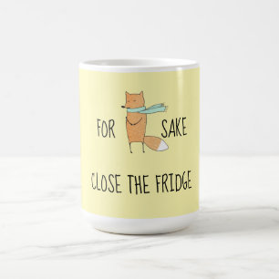 Mug Drôle Pour Le Saumon De Renard Fermer Le Frigo