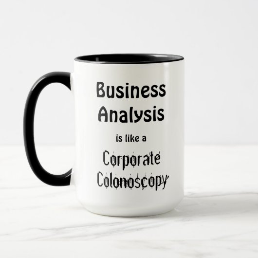 Mug Drôle pour les analystes d'affaires (Gauche)