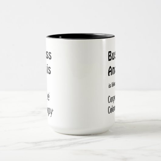 Mug Drôle pour les analystes d'affaires (Centre)