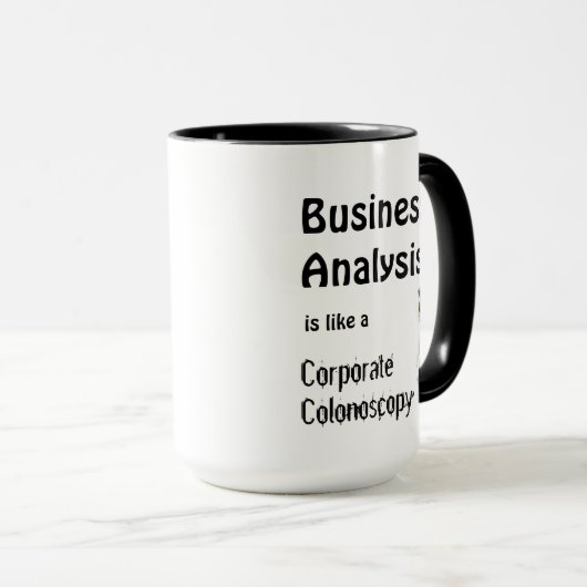 Mug Drôle pour les analystes d'affaires (Devant droit)