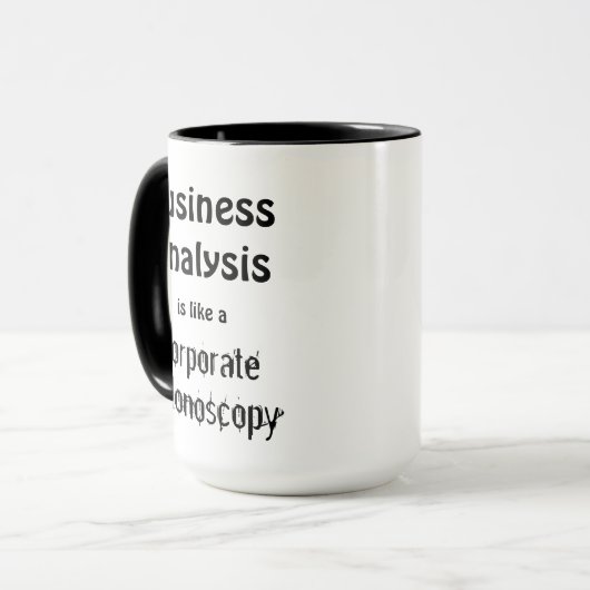Mug Drôle pour les analystes d'affaires (Devant gauche)