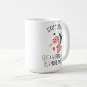 Mug drôle pour Nana, Nanasaurus grand-mère cadeau, (Devant droit)