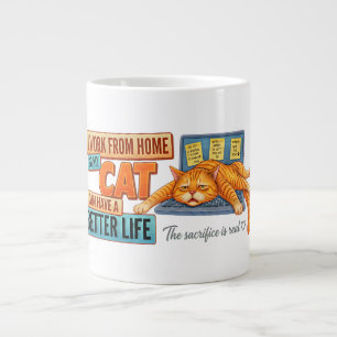 Mug drôle pour travailleur à distance - Chat orang