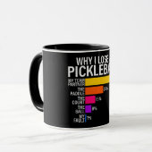 Mug Drôle Pourquoi Je Perds À Pickleball (Devant gauche)