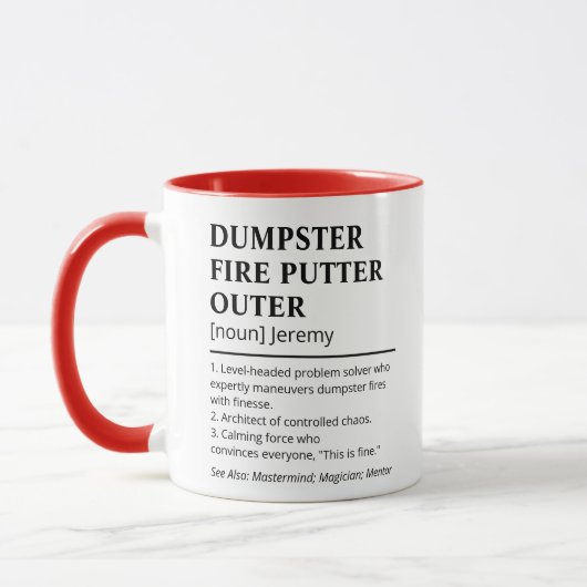 Mug Drôle poussoir-Définition externe (Gauche)