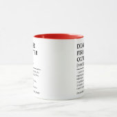 Mug Drôle poussoir-Définition externe (Centre)