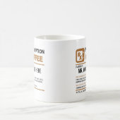 Mug Drôle Prescription Café, Nom Personnalisé (Centre)